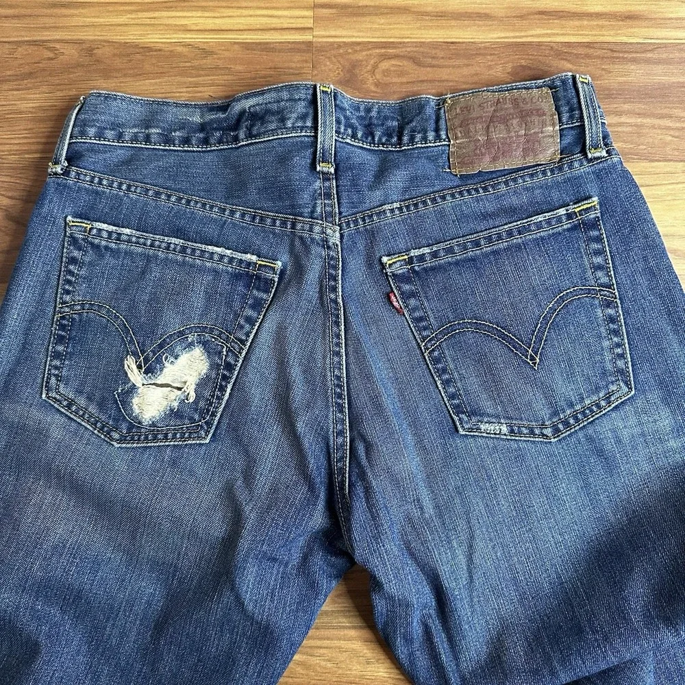 Vintage Y2K Levis 527 Bootcut Jeans Mens 32x32* Blue Denim Grunge Cowboy Western